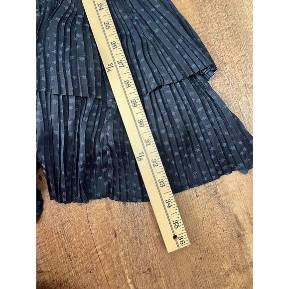 Current Air Los Angeles Star Print Cinch Pleated Dress Mini Women's M Navy Blue - Picture 11 of 11